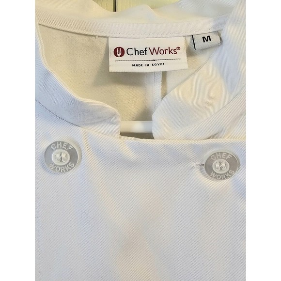 Chef Works Men Le Mans White Long Sleeve Chef's Coat US Restaurant Size M - Picture 7 of 14